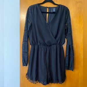 Black Lace Romper